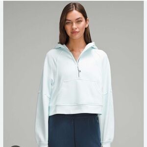 Lululemon Scuba Oversized Half-Zip Hoodie – Size M/L – SHEER BLUE.